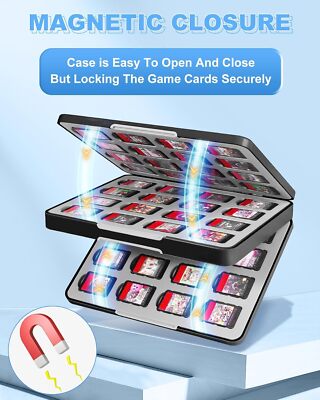 64 Game Card Case Aufbewahrungsbox für Nintendo Switch Game Cards oder SD Karten