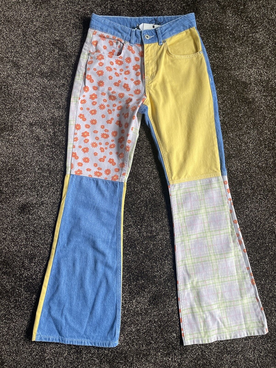 The Ragged Priest Women's Highway Patchwork Multicoloured Jeans