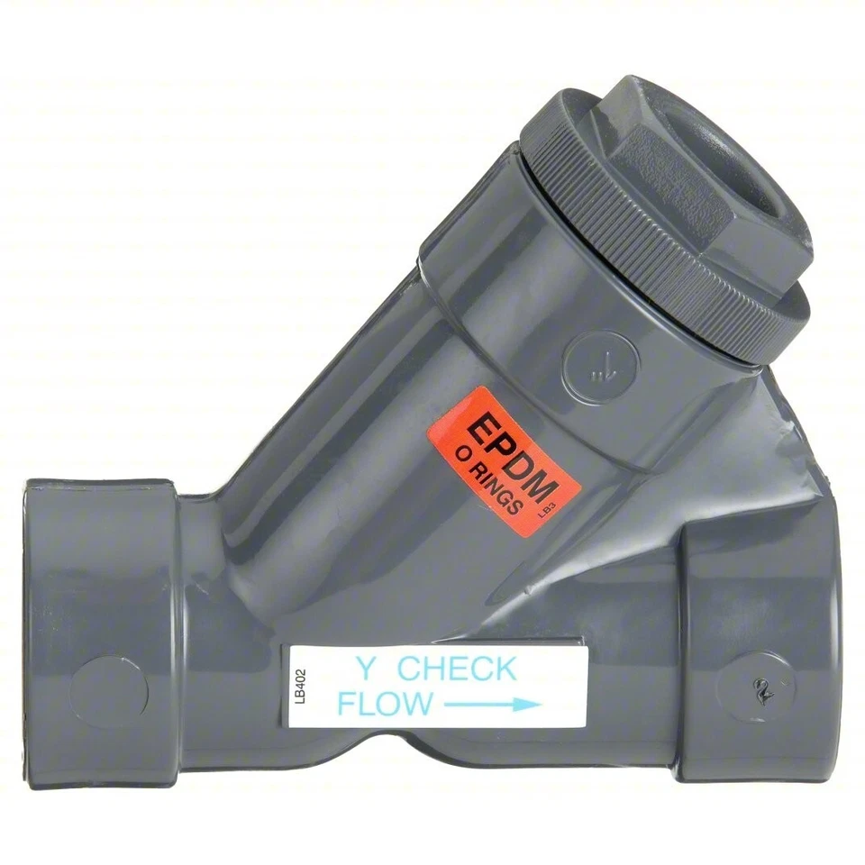 Hayward YC10400TE Series YC 4" Y-Check Valve Threaded End PVC with EPDM Seals 4" - Image 3 of 3