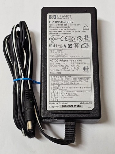 ORIGINAL HP 0950-3807 18V LAPTOP AC DC ADAPTER NETZTEIL MIT STECKER LADEGERÄT