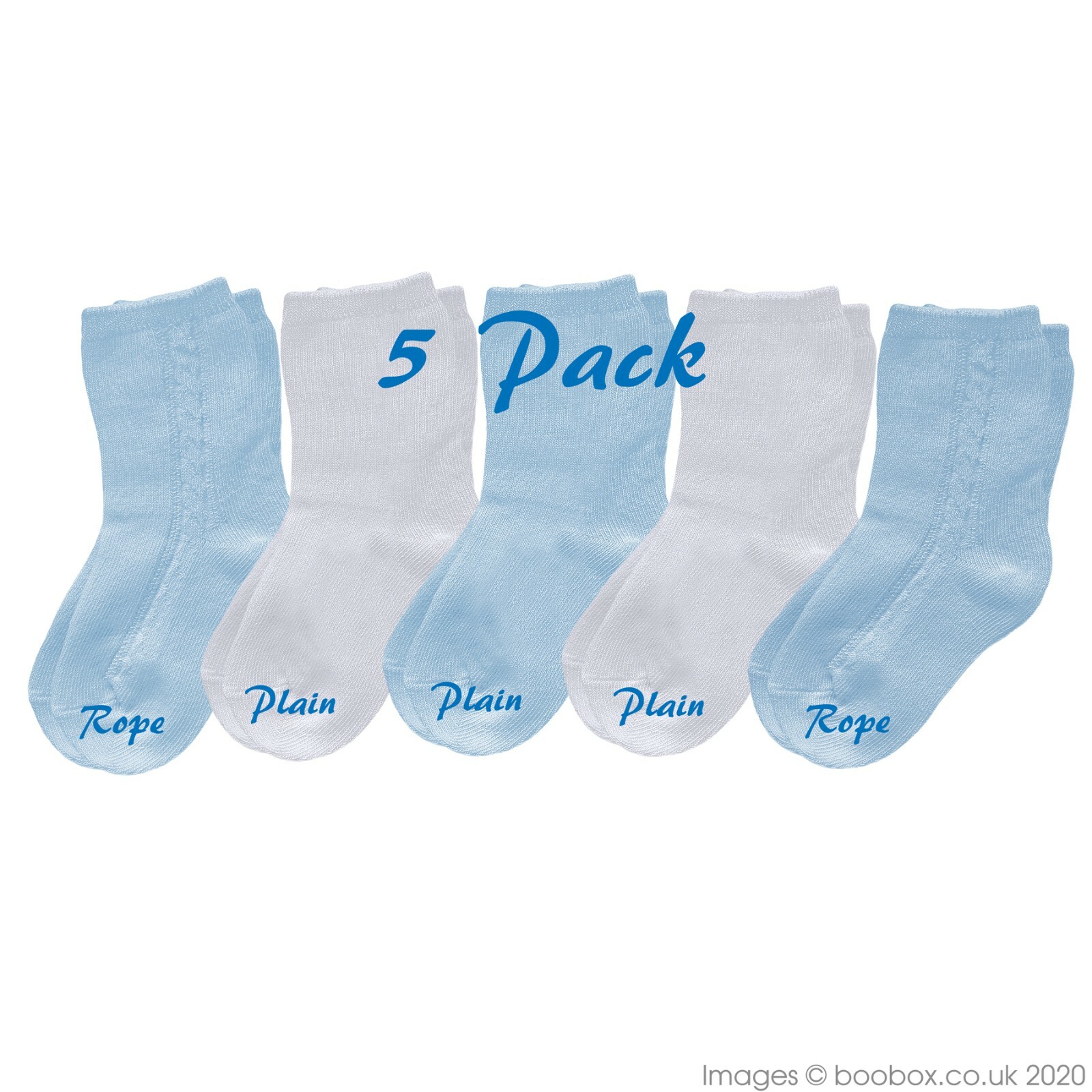 5 Pairs of Baby Girls or Baby Boys Pex Ankle Socks Multipack NB(EU15)8