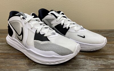 Nike Kyrie 5 Low White Black Basketball Sneakers DJ6012-102 Men's
