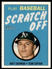 Matt Chapman 2020 Topps Heritage 1971 Scratch-Offs #3 Oakland Athletics Insert