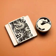 New Dragon Pattern Hot Shoe Cover Release Button Brass For Canon Nikon Fujifilm