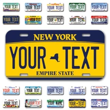 Custom state License Plates with personalized text Car 12x6- Moto 7x4 - Bike 6x3