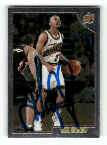 1998-99 Topps Chrome 84 Greg Anthony  signed auto autograph crisp sig BXCP31