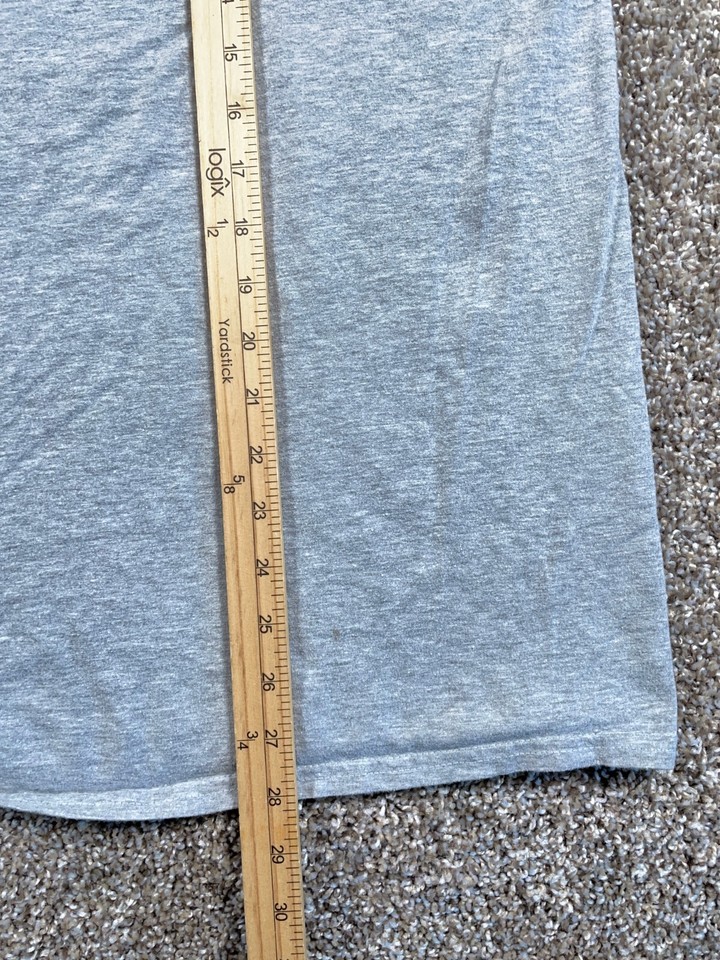 Detroit Lions Football Print TShirt Adult 2XL Heather Gray Team