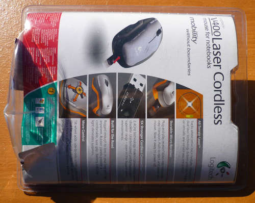 Logitech V400 Laser Cordless Notebook Mouse Metallic Grey - NEW/SEALED - Picture 3 of 3