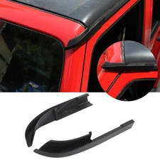 For Jeep Wrangler 2007-18 JK JKU Rain Diverter Guard Slot Gutter Extender Black