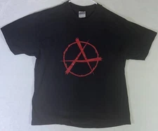 Anarchy T-shirt Vintage Circle A If all else fails Rebel Hanes Beefy T XL *Read