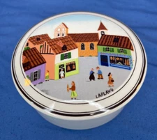 Villeroy & Boch Design Naif Village Square Porcelain Candy Box & Lid LaPlau 4