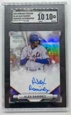 2023 Bowman Sterling Alex Ramirez Refractor Prospect Auto #92/150 SGC 10/10 Mets