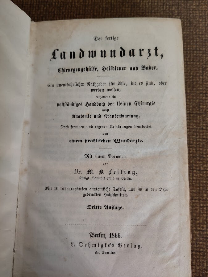 Der fertige Landwundarzt, Chirurgengehülfe, Heildiener und Bader.