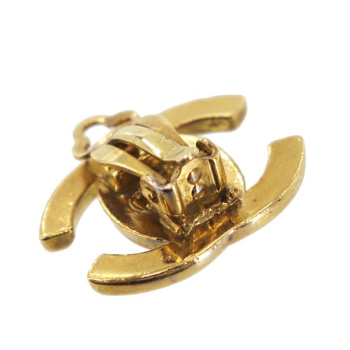 CHANEL Used CC Logos Earrings Gold Clip-On 96P Vintage #AH690 S - Picture 7 of 10