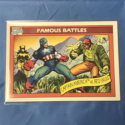 1990 Impel Marvel Universe Captain America vs. The Red Skull #97 Series 1 MCU
