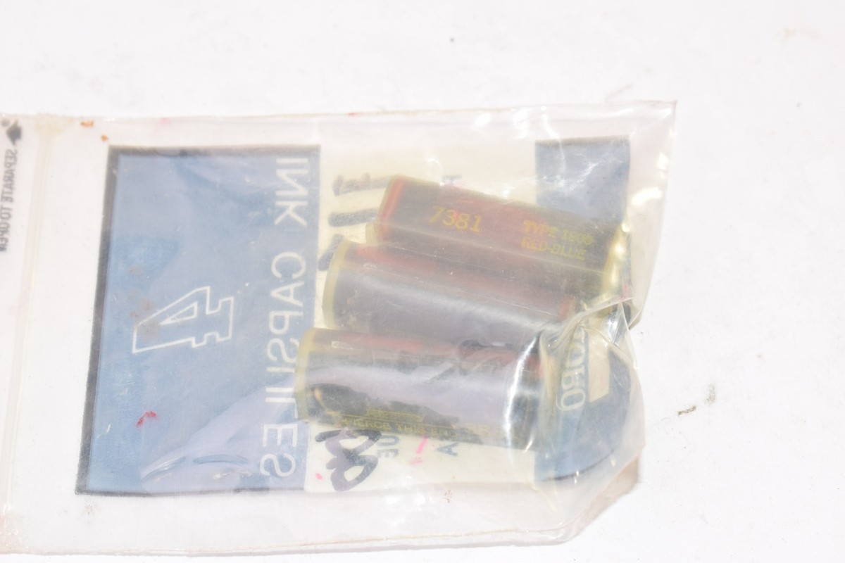 Pack of 3 NEW Foxboro Red Blue Ink Capsules Type 1800 F0104CA | eBay