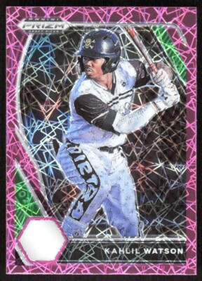 2021 57B Panini PRIZM DRAFT PICKS PINK LAZER PRIZM Kahlil Watson Miami Marlins