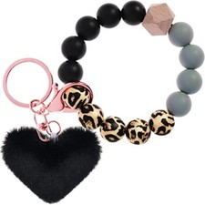 Alphabet Keychain Cute Girl Ladies Butterfly Keychain purse 2305dark Leopard