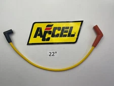 22" Single Replacement YELLOW Spark Plug Wire for HEI / Male Cap ACCEL 4054 4069