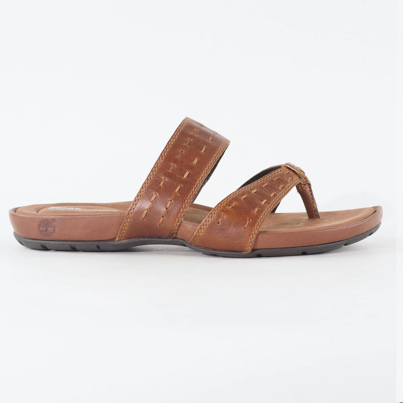 Sandali casual da donna Timberland Pleasant Bay Thong 25633 in pelle marrone medio