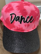 JUSTICE DANCE BASEBALL CAP PINK SHIMMERING SUPER CUTE 