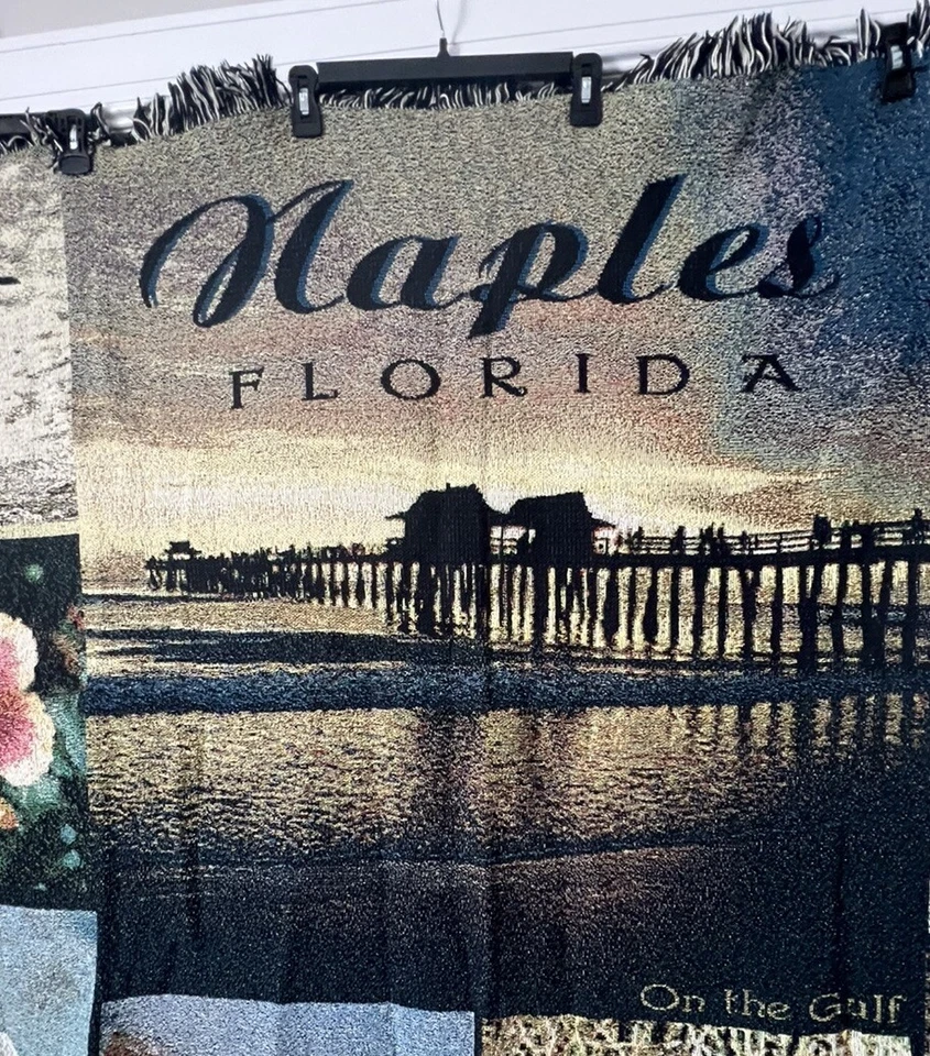 Новый «Неаполь» FLORIDA гобелен плед 48» X 60» хлопок сделано в США - Изображение 4 из 4