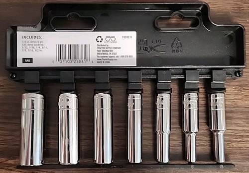 JobSmart 7 pc. SAE Deep Socket Set, 1/4 in. Drive - Picture 2 of 2