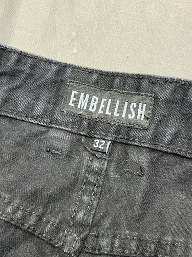 Embellish NYC Mens 32 Black Bundy Biker Jeans Moto Pants w/ Zipper Pockets NWOT - Picture 4 of 7