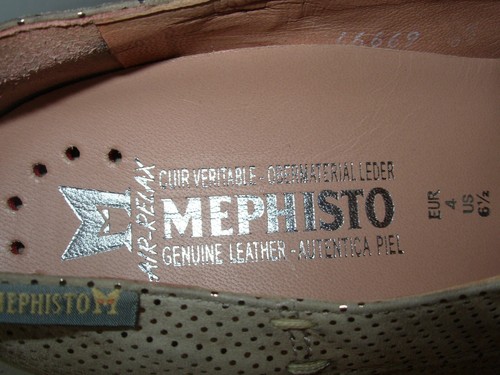 MEPHISTO Chaussures Derbies EUR.4 (P.37) US.6 1/2 Cuir beige brillant - Imagen 5 de 8
