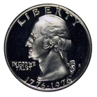Photo of a 1976-S Washington Bicentennial Quarter from an eBay listing that sold on Jul 16, 2026