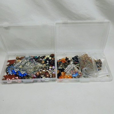 Mixed Jewelry Crafters Lot for Jewelry Making Beads And Crafting In Containers