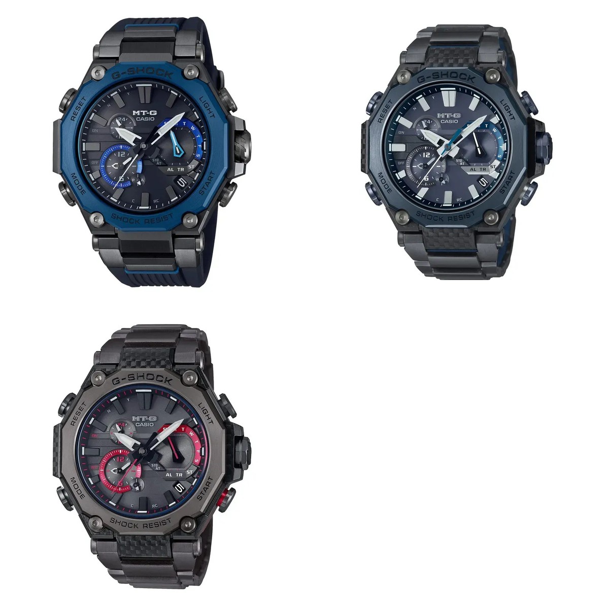 時計 G-SHOCK MTG-B2000-1A3JF Bluetooth G-Shock MT-G MTG-B2000 Series 49.8mm Blue-Grey Dial Men's