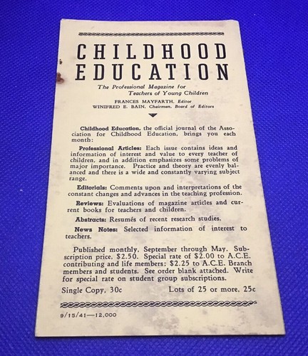 Opuscolo Vintage ASSOCIAZIONE INSEGNANTI FORMA ordine opuscolo raro curriculum 1941 - Foto 2 di 3