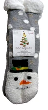 Christmas Snowman Women's Cabin Socks By Sockopath, Fits Shoe Size 4-10, New