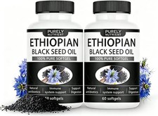Purely Nutrient Ethiopian Black Seed Oil,Non-GMO, Gluten-Free,60 Count
