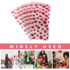 50pcs Valentinstag Süßigkeitenbeutel transparente Kekstaschen Süßigkeitenbeutel