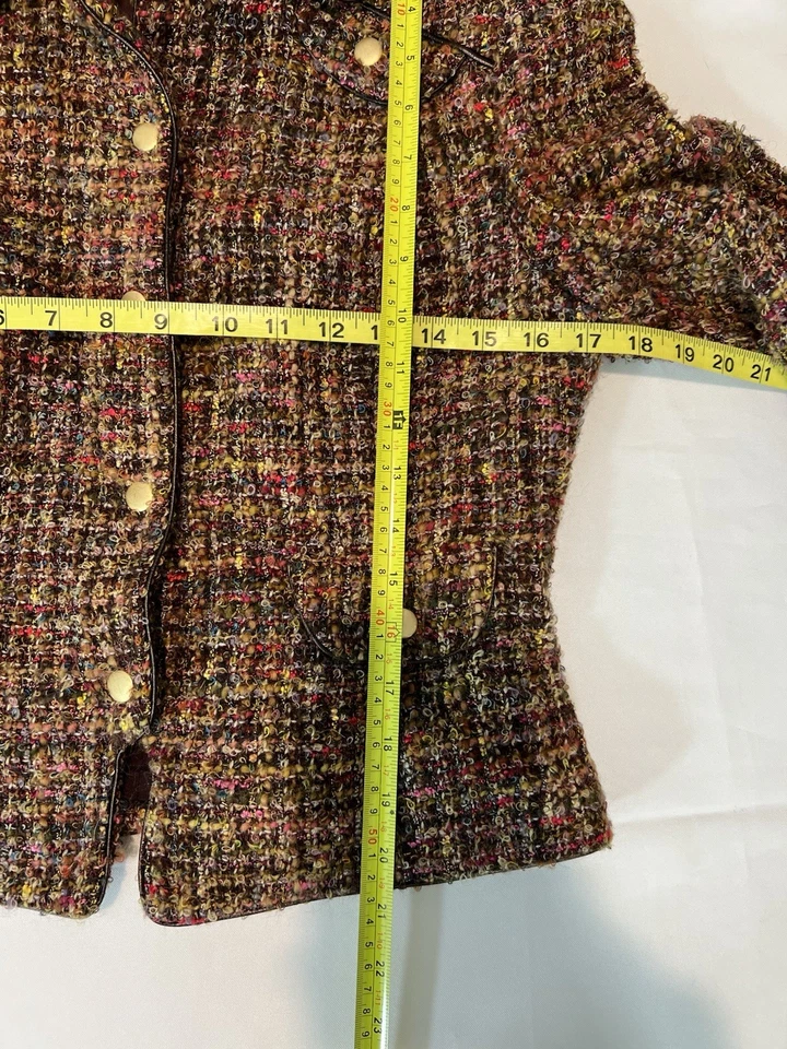 Blazer chaqueta y falda traje vintage de mezcla de lana David Meister talla 10 Foto 4 de 4