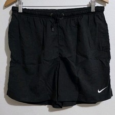 Vintage 90s Nike Travis Scott Mini Swoosh Shorts Baggies Black Nylon Sz M