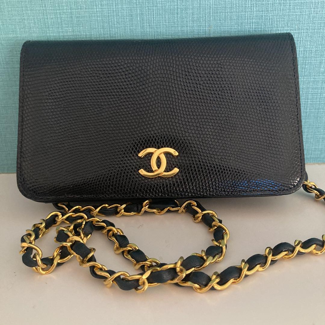 CHANEL vintage shoulder bag lizard #PG4Q3Y
