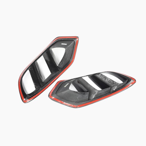 For Benz W205 C180 C300 Base Gloss Black Front Fog Grill Air Vent Intake Covers - Picture 12 of 12