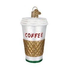 Old World Christmas Coffee To Go Glass Blown Ornament for to