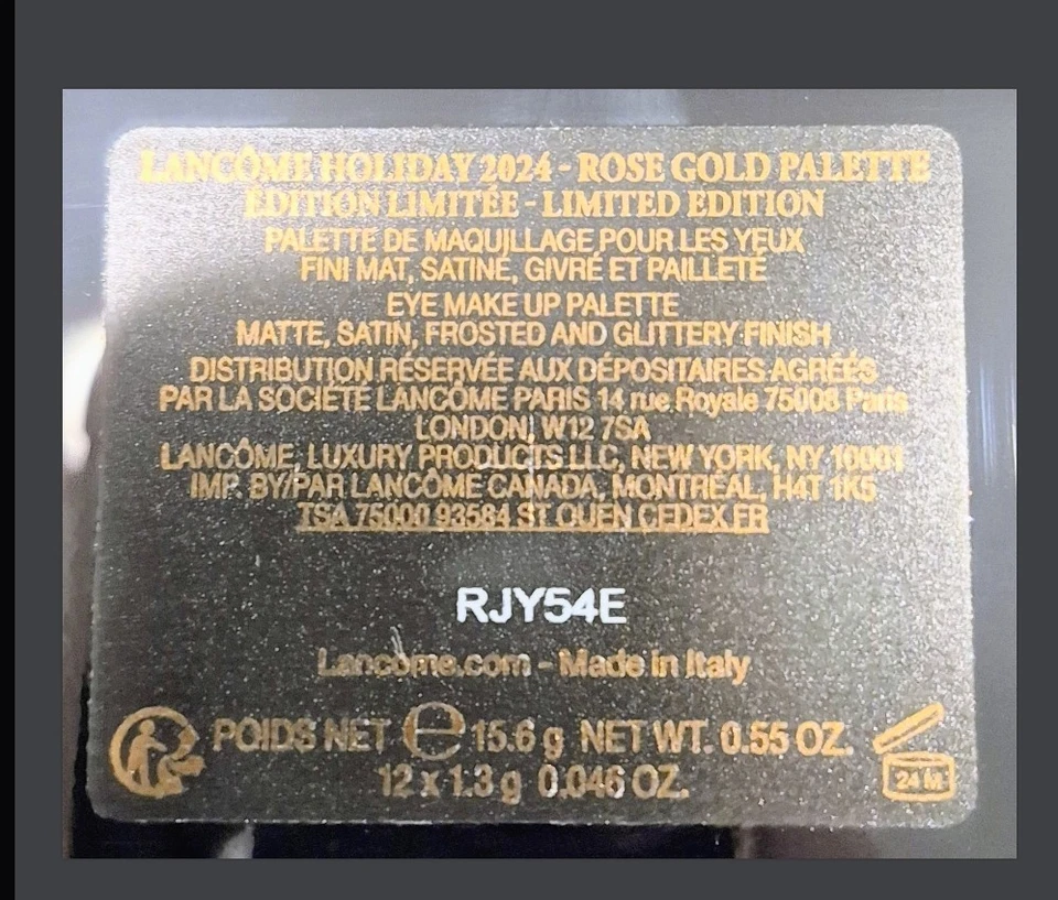 Paleta LANCOME Tamaño Completo Vacaciones 2024 Oro Rosa Edición Limitada NUEVA Foto 4 de 4