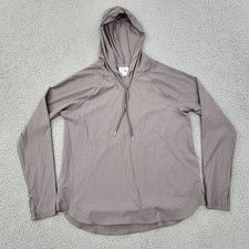 Sage Collective Activewear Hoodie Womens Medium Gray Ribbed Long Sleeve