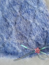 Handarbeit,zarter Schal Ajour Mohair Alpaka, ca 40x 125cm