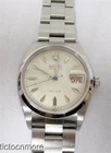 VINTAGE ROLEX OYSTERDATE PRECISION WATCH 6494 MENS WHITE DIAL SMOOTH BEZEL
