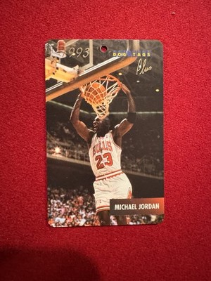 1993 DOG TAGS Promo PLUS!  TAG# P08 MICHAEL JORDAN CARD Rare!