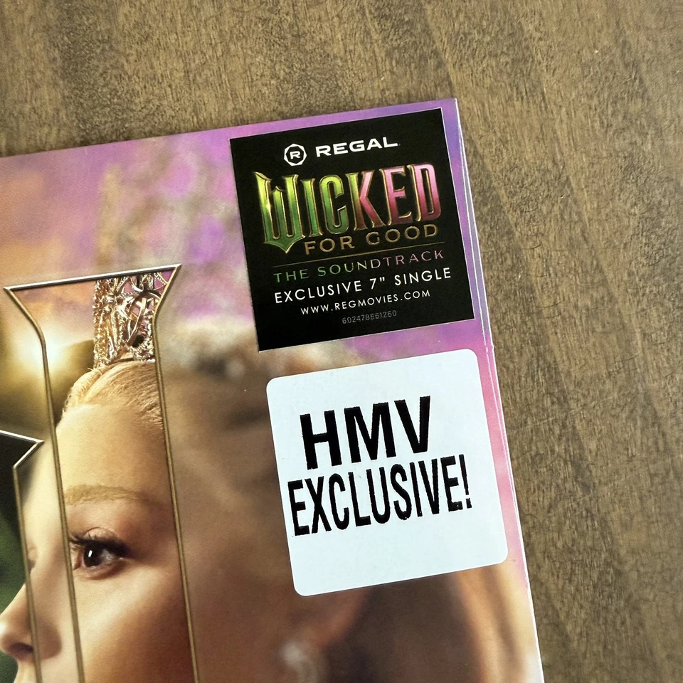 Wicked: For Good - Regal Cinemas / HMV Black Glitter 7 Inch Vinyl Single (2025) - Image 3 of 4