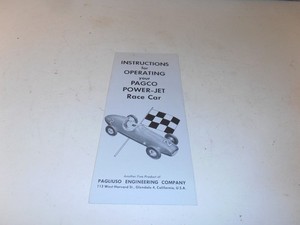 Pagco Power-Jet Car Instructions