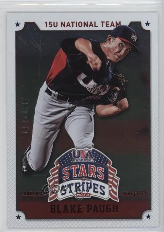 2015 Panini Stars and Stripes Longevity Parallel Ruby 52/199 Blake Paugh #11 1s8