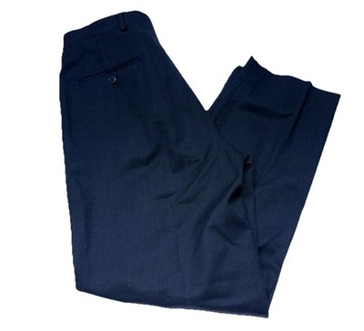 Christian Dior Le Connaisseur Pleated Wool Pants Mens 34x31 Blue